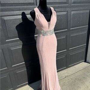 Elegant Pink Evening Gown